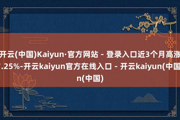 开云(中国)Kaiyun·官方网站 - 登录入口近3个月高涨7.25%-开云kaiyun官方在线入口 - 开云kaiyun(中国)