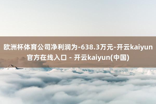 欧洲杯体育公司净利润为-638.3万元-开云kaiyun官方