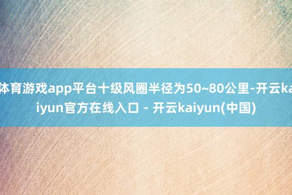 体育游戏app平台十级风圈半径为50~80公里-开云kaiy