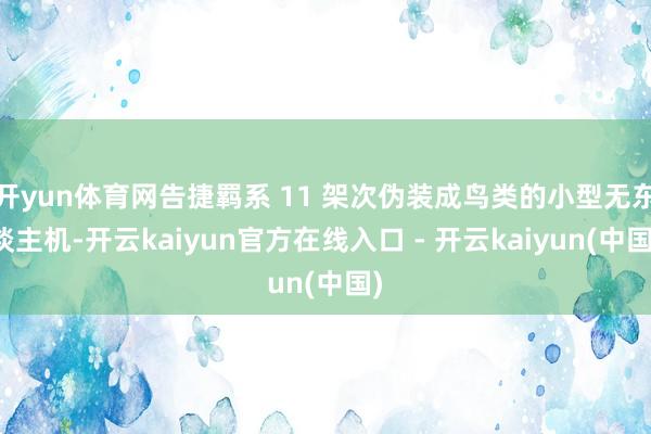 开yun体育网告捷羁系 11 架次伪装成鸟类的小型无东谈主机-开云kaiyun官方在线入口 - 开云kaiyun(中国)