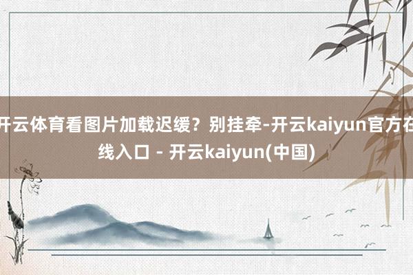 开云体育看图片加载迟缓？别挂牵-开云kaiyun官方在线入口
